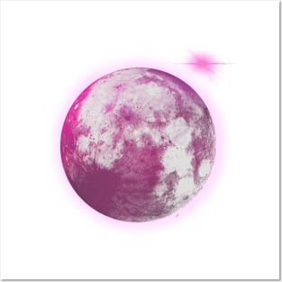 Pink Moon Shine Posters and Art